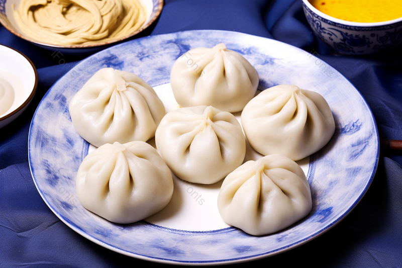 盘子里装着刚出锅的新鲜美味的包子背景图,高清,摄影图,摄影图片,图片大全,摄影图免费下载